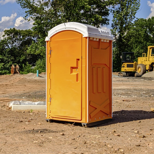 how often are the portable toilets cleaned and serviced during a rental period in Shelby County Ohio